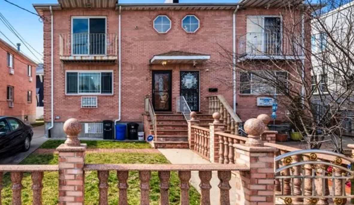 Post-war Two-family brick rowhouses.