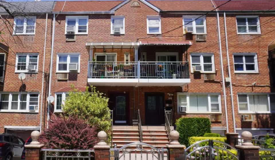 Triplex Brick rowhouses with terraces, parking and large backyards.